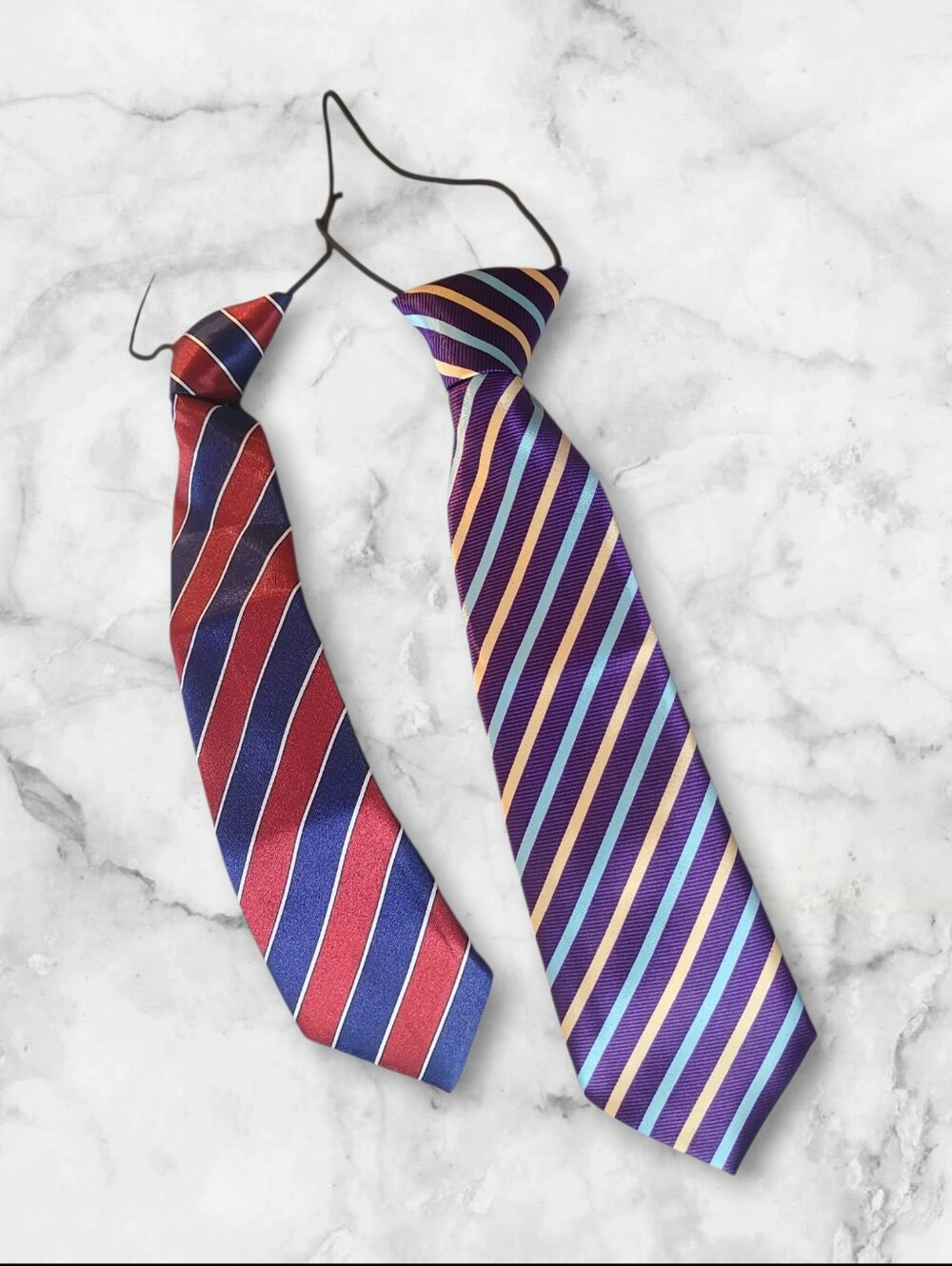 NWT Striped Purple and Red Boys' Adjustable Neck Ties